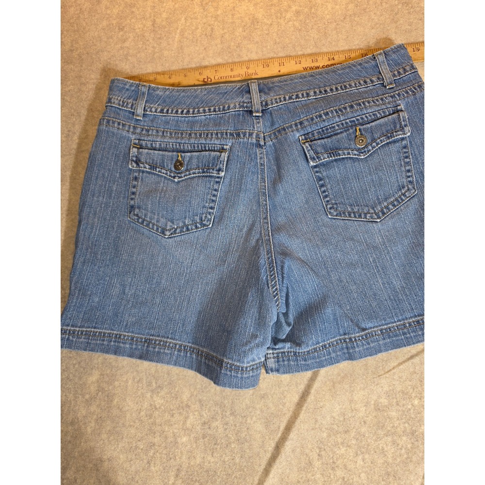 Duck Head Classic Womens Denim Shorts Medium Wash Blue Size 16 Stretch Cotton - Picture 3 of 3